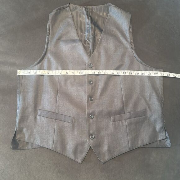 Men’s Antonio Uomo Gray Slim Fit Formal 3 Piece Suit Size 46 Jacket 40 Pants NEW - Picture 12 of 15